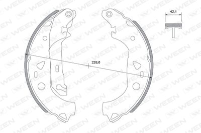 1522009 WEEN Комплект тормозных колодок