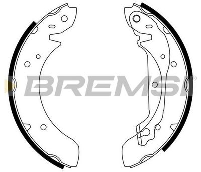 GF0195 BREMSI Комплект тормозных колодок