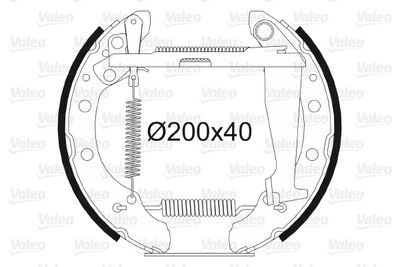 554839 VALEO Комплект тормозных колодок