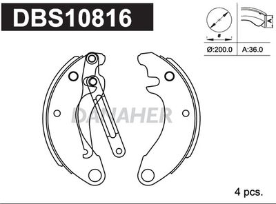 DBS10816 DANAHER Комплект тормозных колодок