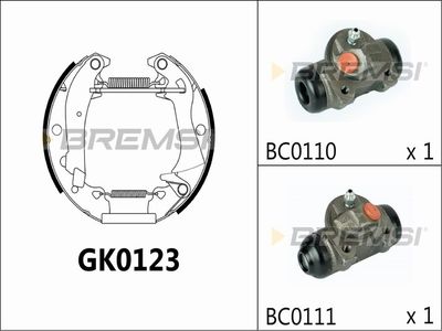 GK0123 BREMSI Комплект тормозных колодок