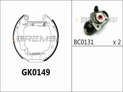 GK0149 BREMSI Комплект тормозных колодок