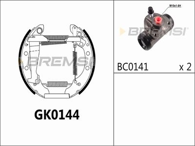 GK0144 BREMSI Комплект тормозных колодок
