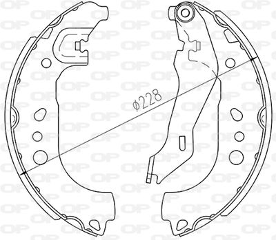 BSA226500 OPEN PARTS Комплект тормозных колодок