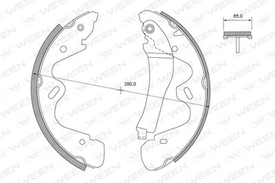 1522473 WEEN Комплект тормозных колодок