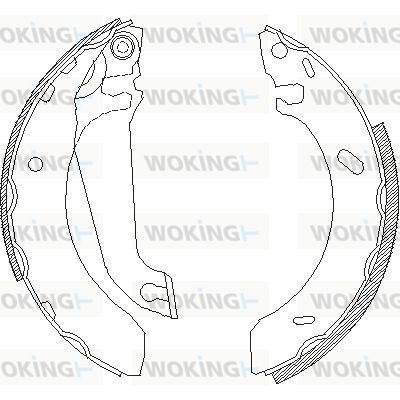 Z430400 WOKING Комплект тормозных колодок