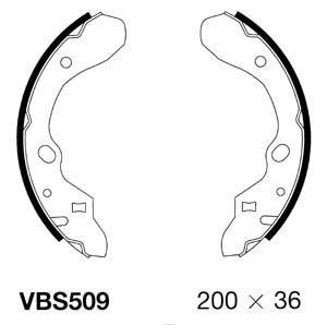 VBS509 MOTAQUIP Комплект тормозных колодок