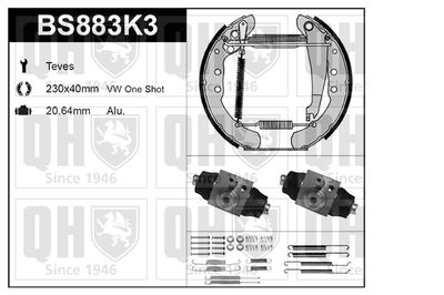 BS883K3 QUINTON HAZELL Комплект тормозных колодок