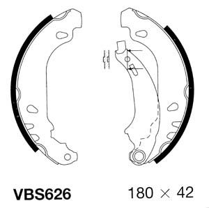 VBS626 MOTAQUIP Комплект тормозных колодок