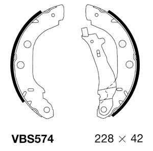 VBS574 MOTAQUIP Комплект тормозных колодок