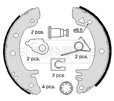 BBS6097 BORG & BECK Комплект тормозных колодок