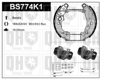 BS774K1 QUINTON HAZELL Комплект тормозных колодок