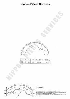 M350I18 NPS Комплект тормозных колодок