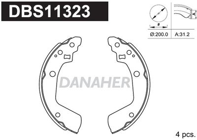 DBS11323 DANAHER Комплект тормозных колодок