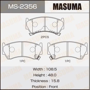 MS2356 MASUMA Комплект тормозных колодок