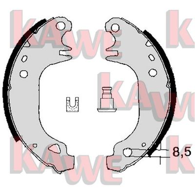 03110 KAWE Комплект тормозных колодок