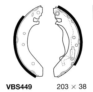 VBS449 MOTAQUIP Комплект тормозных колодок