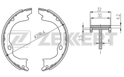 BK4162 ZEKKERT Комплект тормозных колодок