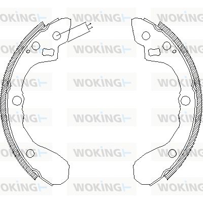 Z406000 WOKING Комплект тормозных колодок