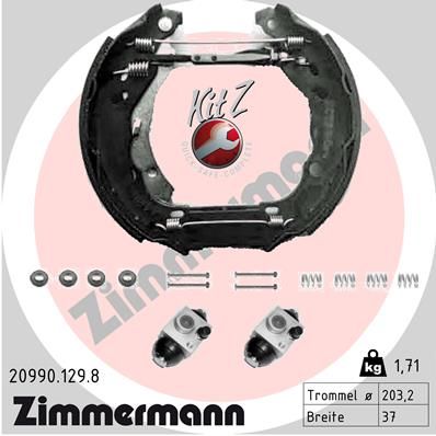 209901298 ZIMMERMANN Комплект тормозных колодок