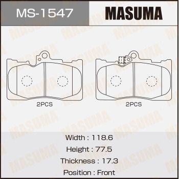MS1547 MASUMA Комплект тормозных колодок