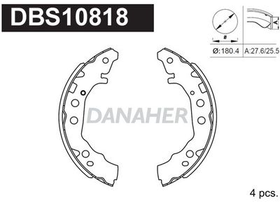 DBS10818 DANAHER Комплект тормозных колодок