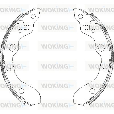 Z412800 WOKING Комплект тормозных колодок