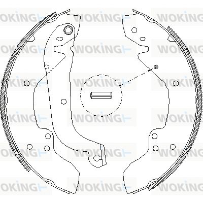 Z405601 WOKING Комплект тормозных колодок