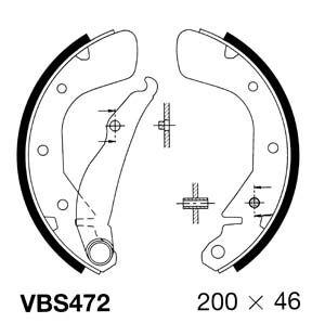 VBS472 MOTAQUIP Комплект тормозных колодок