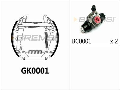 GK0001 BREMSI Комплект тормозных колодок