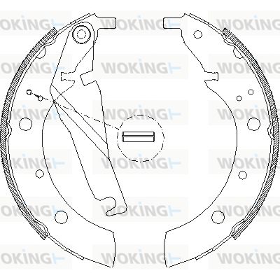 Z417300 WOKING Комплект тормозных колодок