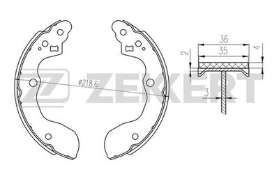 BK4112 ZEKKERT Комплект тормозных колодок