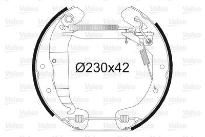 554844 VALEO Комплект тормозных колодок