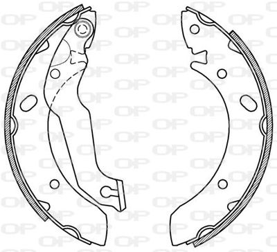 BSA217400 OPEN PARTS Комплект тормозных колодок