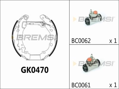 GK0470 BREMSI Комплект тормозных колодок