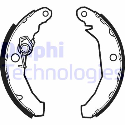 LS1272 DELPHI Комплект тормозных колодок