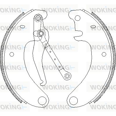 Z450900 WOKING Комплект тормозных колодок