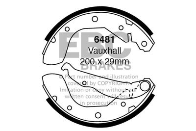 6481 EBC Brakes Комплект тормозных колодок