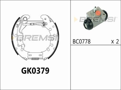 GK0379 BREMSI Комплект тормозных колодок