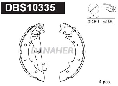 DBS10335 DANAHER Комплект тормозных колодок