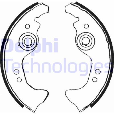 LS1453 DELPHI Комплект тормозных колодок