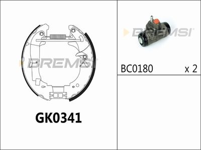 GK0341 BREMSI Комплект тормозных колодок