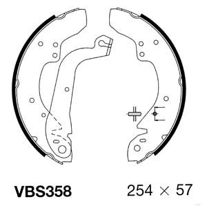 VBS358 MOTAQUIP Комплект тормозных колодок