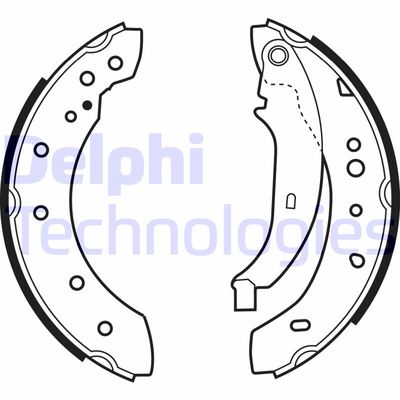 LS1972 DELPHI Комплект тормозных колодок