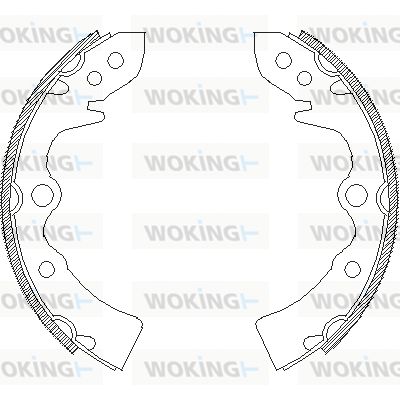 Z432200 WOKING Комплект тормозных колодок