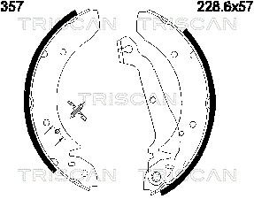 810016357 TRISCAN Комплект тормозных колодок