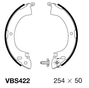VBS422 MOTAQUIP Комплект тормозных колодок