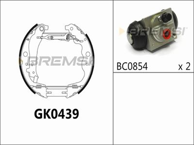 GK0439 BREMSI Комплект тормозных колодок