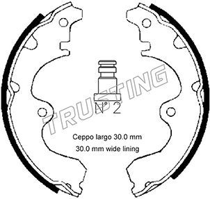 115295 TRUSTING Комплект тормозных колодок