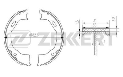 BK4149 ZEKKERT Комплект тормозных колодок